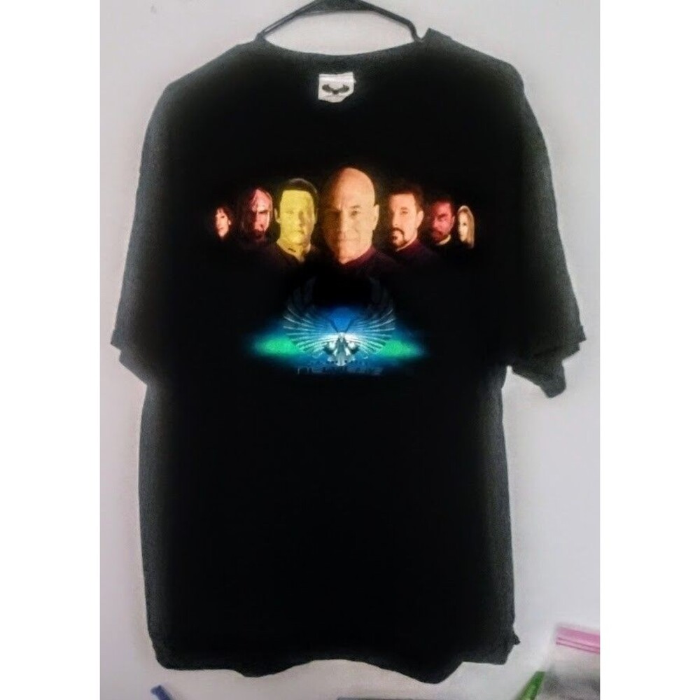 VINTAGE 2002 STAR TREK NEMESIS XL MENS GRAPHIC PRINT PROMOTIONAL T SHIRT